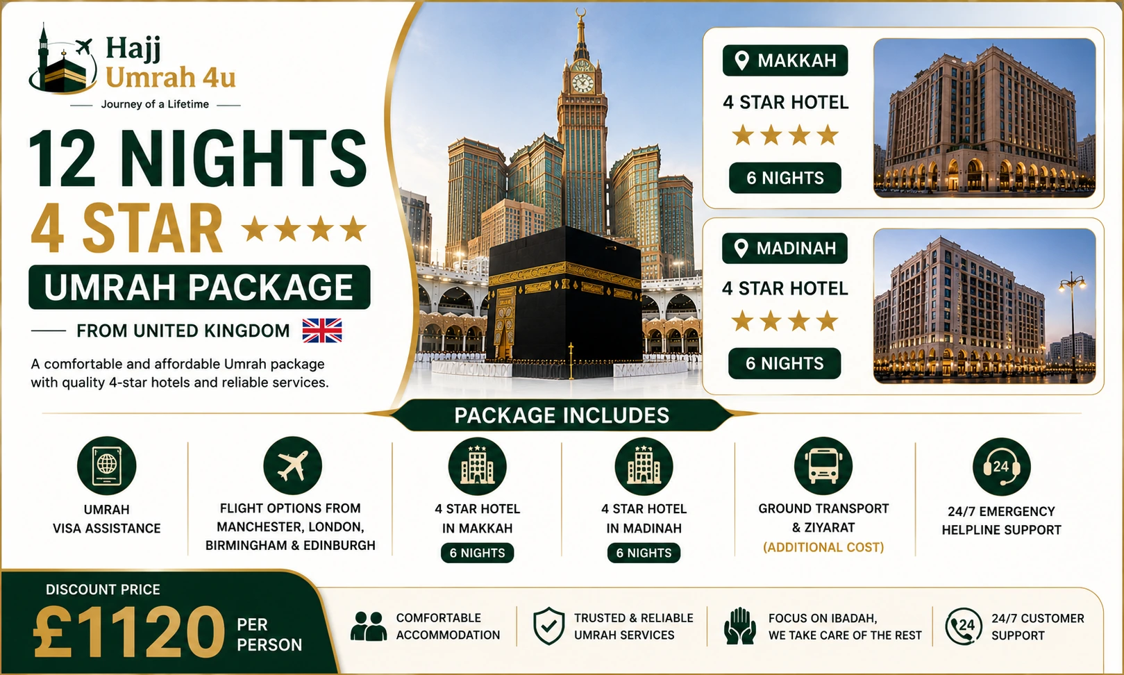 12 Nights 4 Star Women Umrah Package 1